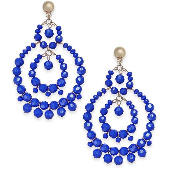INC International Concepts Jewelry - 4/$25 INC Gold-Tone Beaded Hoop Gyspy Earrings NEW